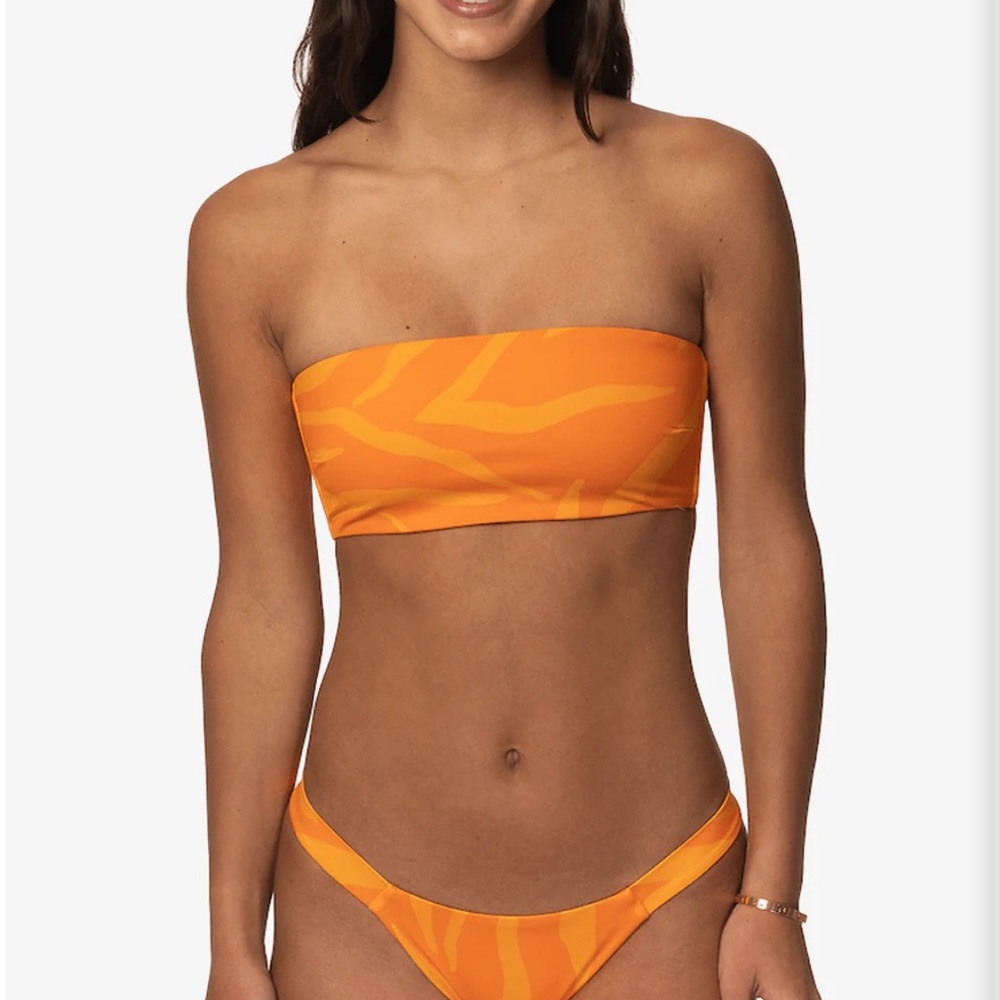 Jolyn Bandeau Bikini Set - Orange